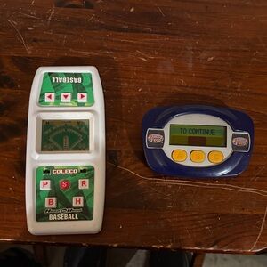Coleco Handheld Baseball Game with Blue Electronic Device
